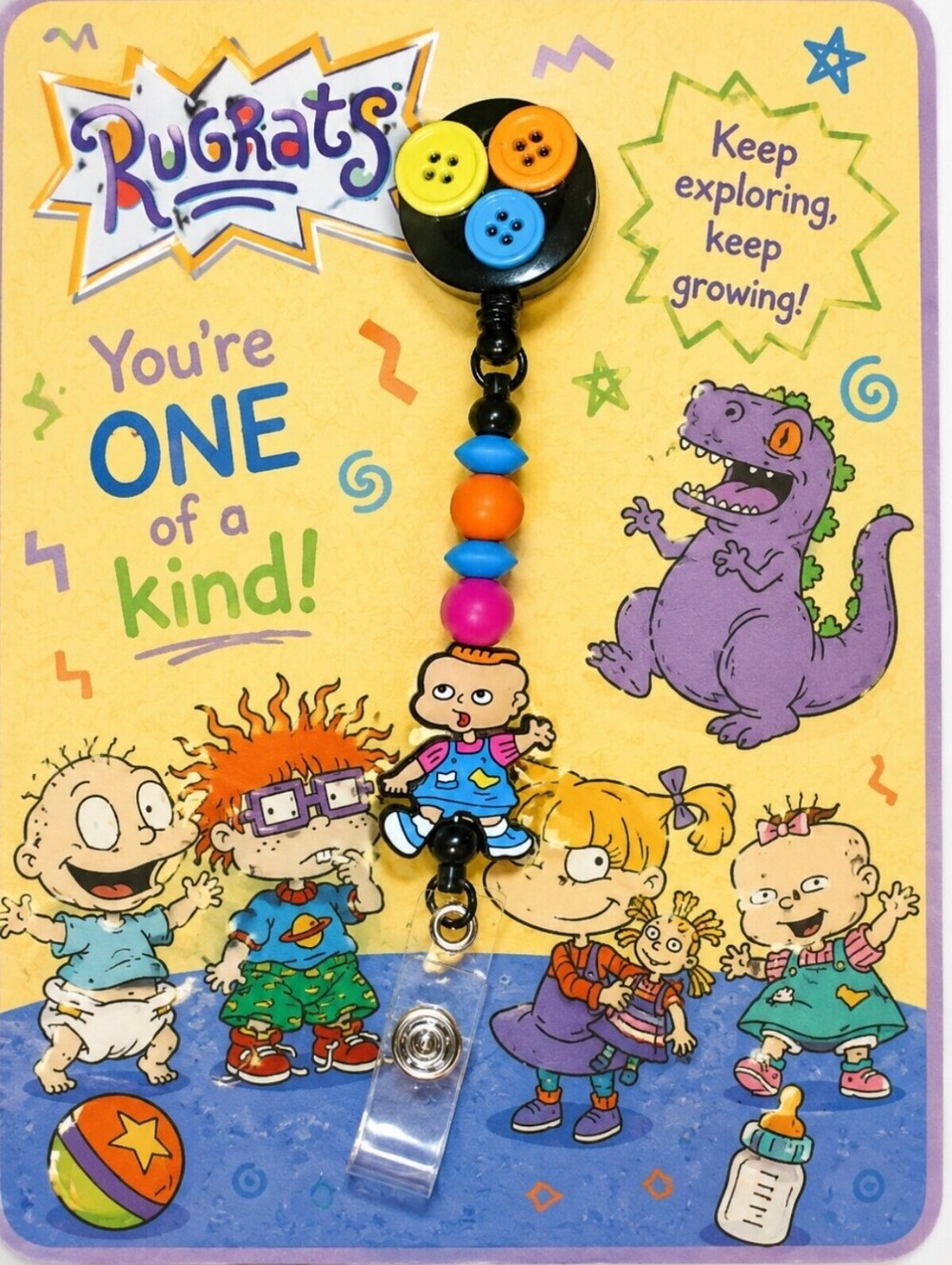 Nickelodeon 90s Rugrats Lil Lillian DeVille Retractable Cardholder ID Badge